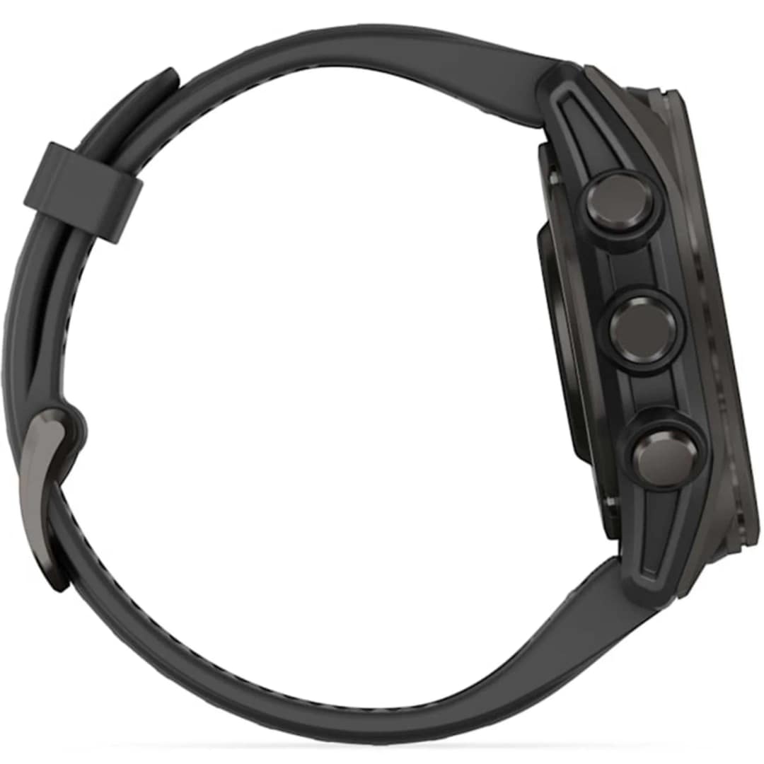 Смарт-часы Garmin Fenix 8 43mm Amoled Sapphire Carbon Gray DLC Titanium with Black Pebble Gray Silicone Band — фото 4