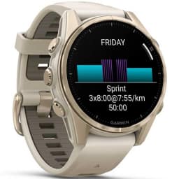 Смарт-часы Garmin Fenix 8 43mm Amoled Sapphire Soft Gold with Fog Gray Dark Sandstone Silicone Band — фото 3