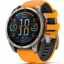 Смарт-часы Garmin Fenix 8 47mm Amoled Sapphire Titanium with Spark Orange Graphite Silicone Band — фото 1