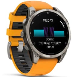 Смарт-часы Garmin Fenix 8 47mm Amoled Sapphire Titanium with Spark Orange Graphite Silicone Band — фото 3