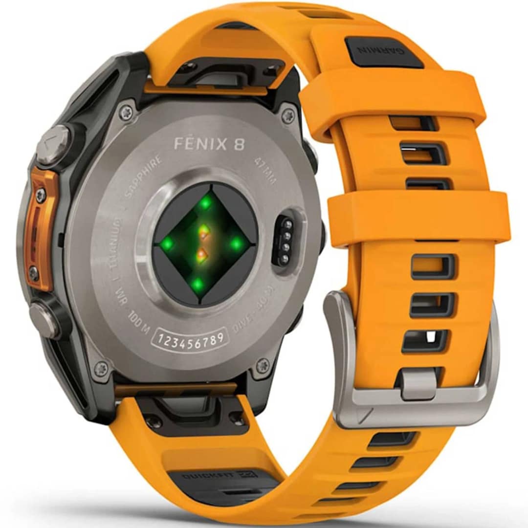 Смарт-часы Garmin Fenix 8 47mm Amoled Sapphire Titanium with Spark Orange Graphite Silicone Band — фото 5