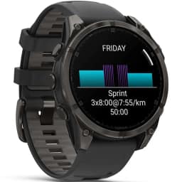 Смарт-часы Garmin Fenix 8 47mm Amoled Sapphire Carbon Gray DLC Titanium with Black Pebble Gray Silicone Band — фото 3