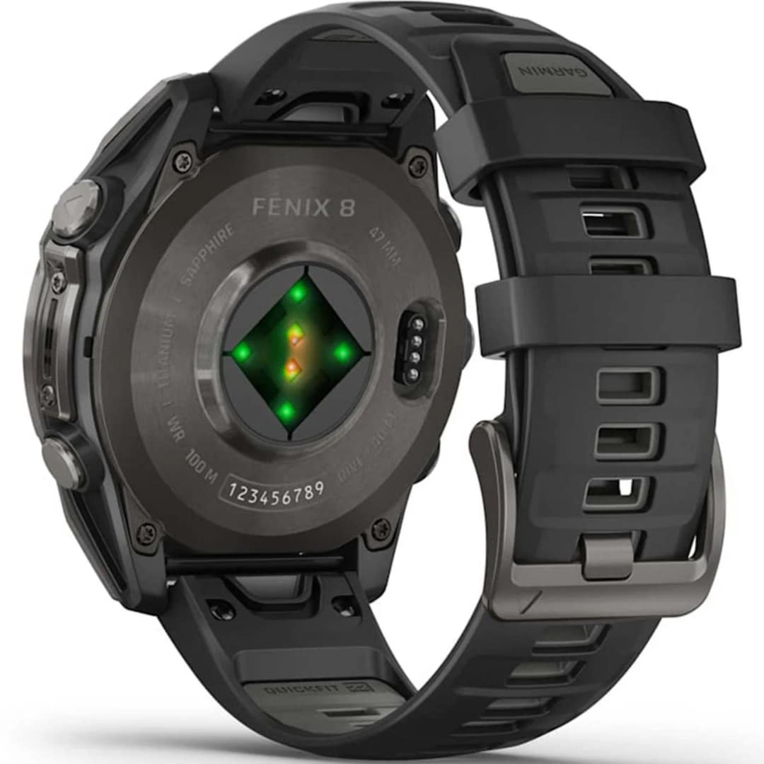 Смарт-часы Garmin Fenix 8 47mm Amoled Sapphire Carbon Gray DLC Titanium with Black Pebble Gray Silicone Band — фото 5