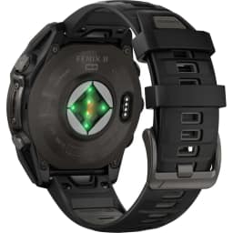 Смарт-часы Garmin Fenix 8 47mm Solar Sapphire Carbon Gray DLC Titanium with Silicone Band, Black/Pebble Gray — фото 3