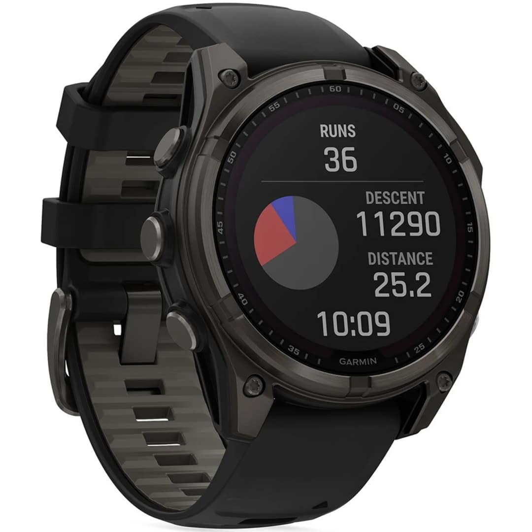 Смарт-часы Garmin Fenix 8 47mm Solar Sapphire Carbon Gray DLC Titanium with Silicone Band, Black/Pebble Gray — фото 4