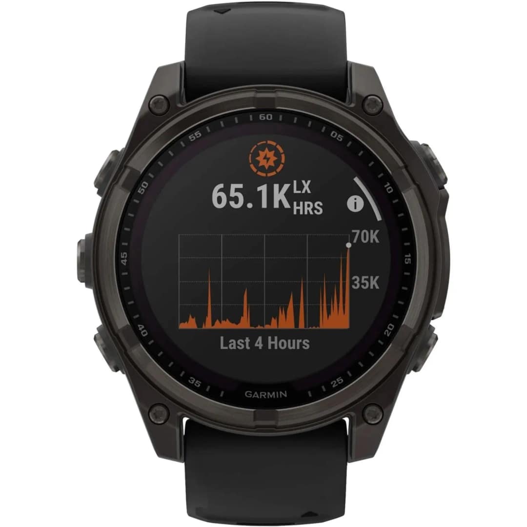 Смарт-часы Garmin Fenix 8 47mm Solar Sapphire Carbon Gray DLC Titanium with Silicone Band, Black/Pebble Gray — фото 5