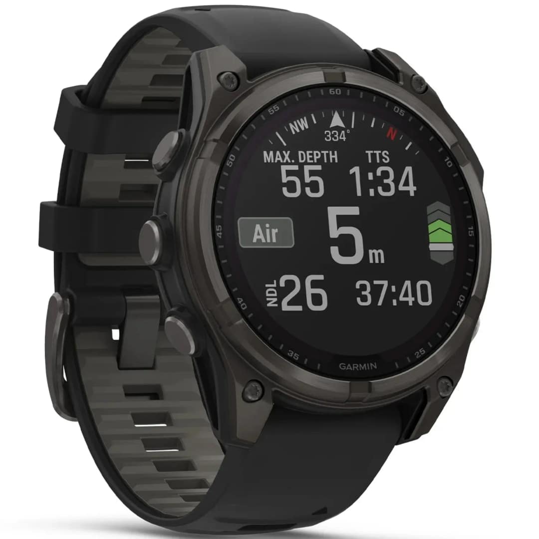 Смарт-часы Garmin Fenix 8 47mm Solar Sapphire Carbon Gray DLC Titanium with Silicone Band, Black/Pebble Gray — фото 8