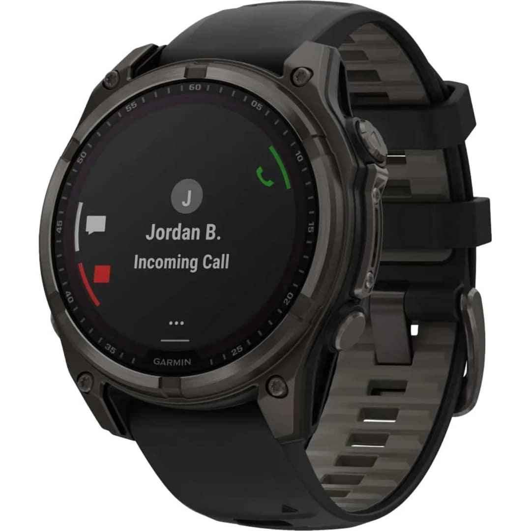 Смарт-часы Garmin Fenix 8 47mm Solar Sapphire Carbon Gray DLC Titanium with Silicone Band, Black/Pebble Gray — фото 9