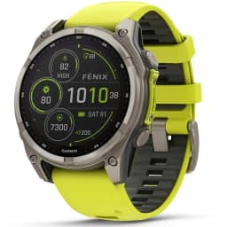 Смарт-часы Garmin Fenix 8 47mm Solar Sapphire Carbon Gray DLC Titanium with Silicone Band, Yellow/Graphite — фото 1