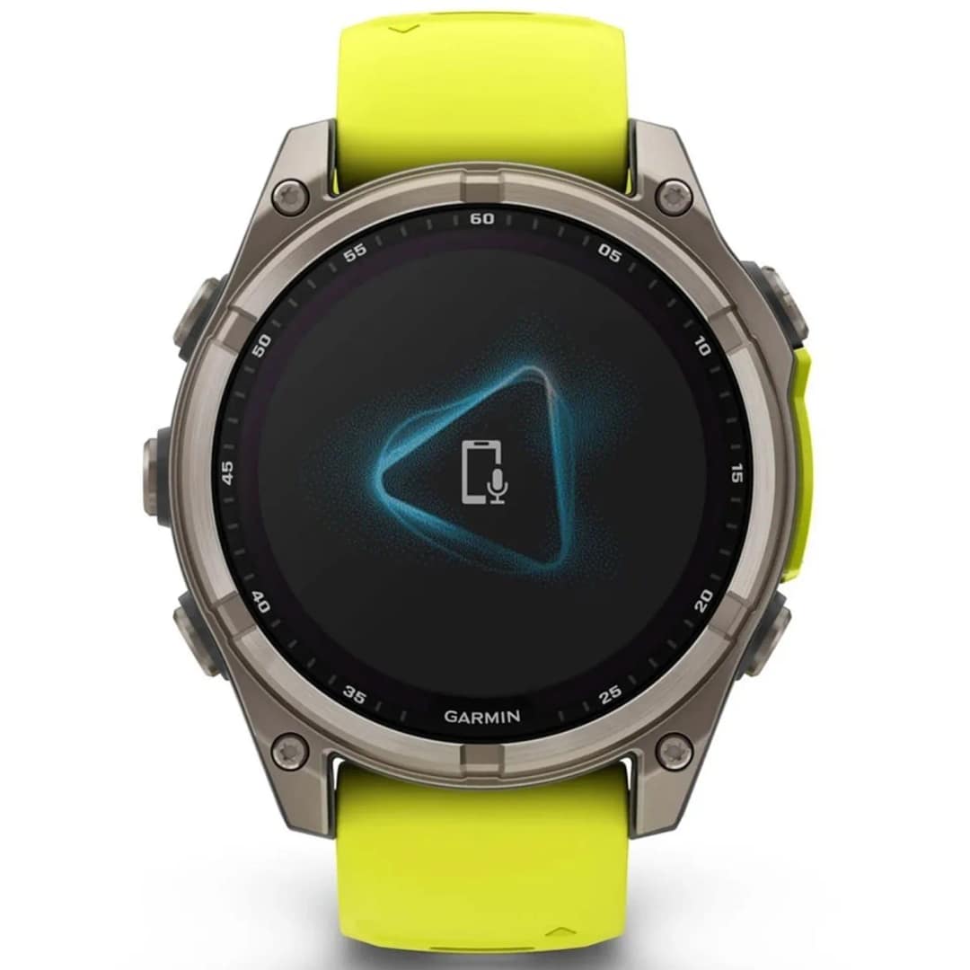 Смарт-часы Garmin Fenix 8 47mm Solar Sapphire Carbon Gray DLC Titanium with Silicone Band, Yellow/Graphite — фото 4