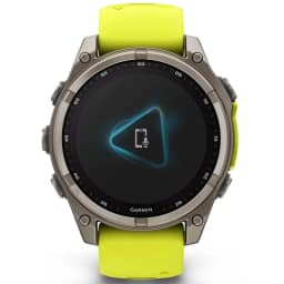 Смарт-часы Garmin Fenix 8 47mm Solar Sapphire Carbon Gray DLC Titanium with Silicone Band, Yellow/Graphite — фото 4