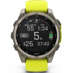 Смарт-часы Garmin Fenix 8 47mm Solar Sapphire Carbon Gray DLC Titanium with Silicone Band, Yellow/Graphite — фото 6