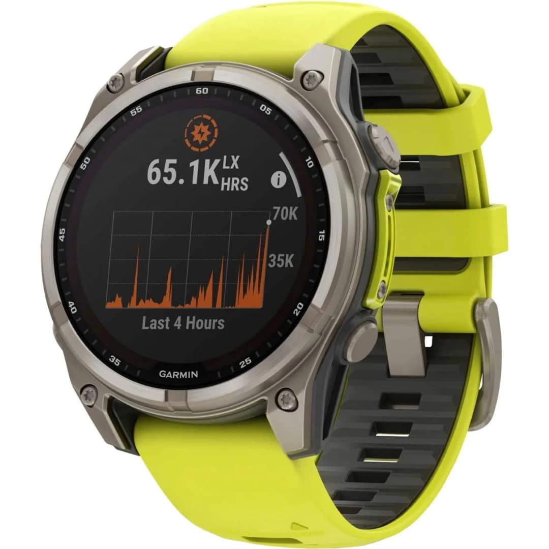 Смарт-часы Garmin Fenix 8 47mm Solar Sapphire Carbon Gray DLC Titanium with Silicone Band, Yellow/Graphite — фото 7
