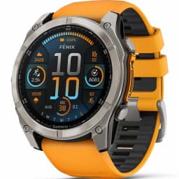 Смарт-часы Garmin Fenix 8 51mm Amoled Sapphire Titanium with Spark Orange Graphite Silicone Band — фото 1