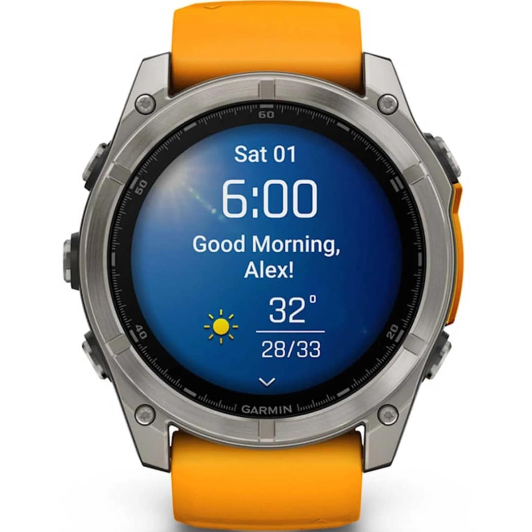 Смарт-часы Garmin Fenix 8 51mm Amoled Sapphire Titanium with Spark Orange Graphite Silicone Band — фото 2