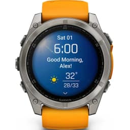 Смарт-часы Garmin Fenix 8 51mm Amoled Sapphire Titanium with Spark Orange Graphite Silicone Band — фото 2