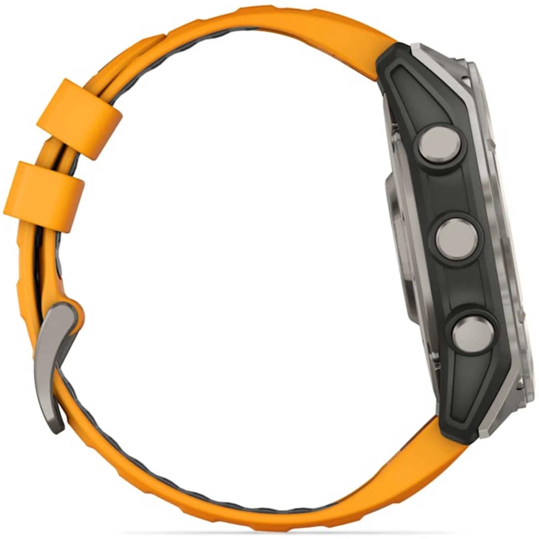 Смарт-часы Garmin Fenix 8 51mm Amoled Sapphire Titanium with Spark Orange Graphite Silicone Band — фото 4