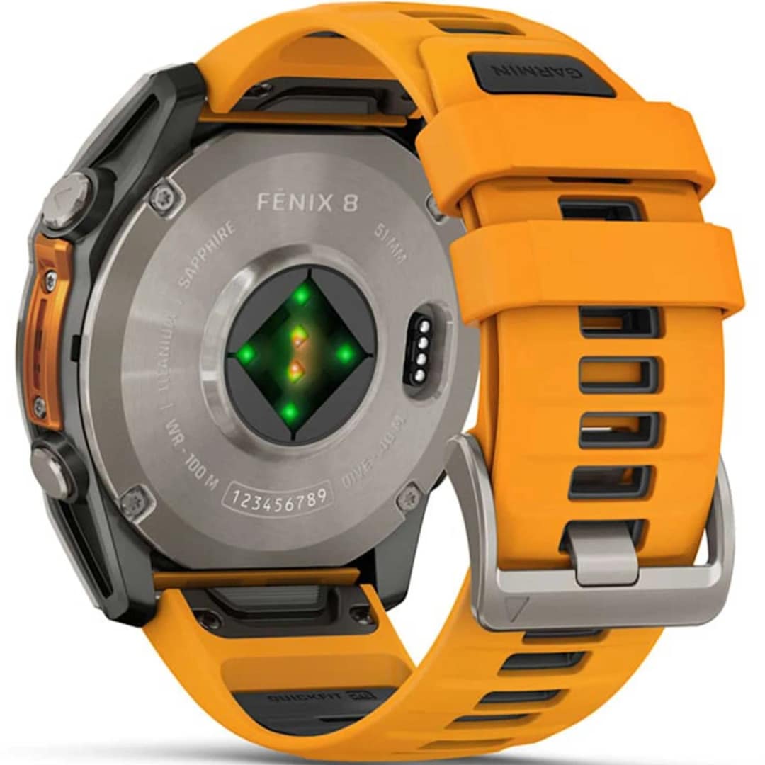 Смарт-часы Garmin Fenix 8 51mm Amoled Sapphire Titanium with Spark Orange Graphite Silicone Band — фото 5