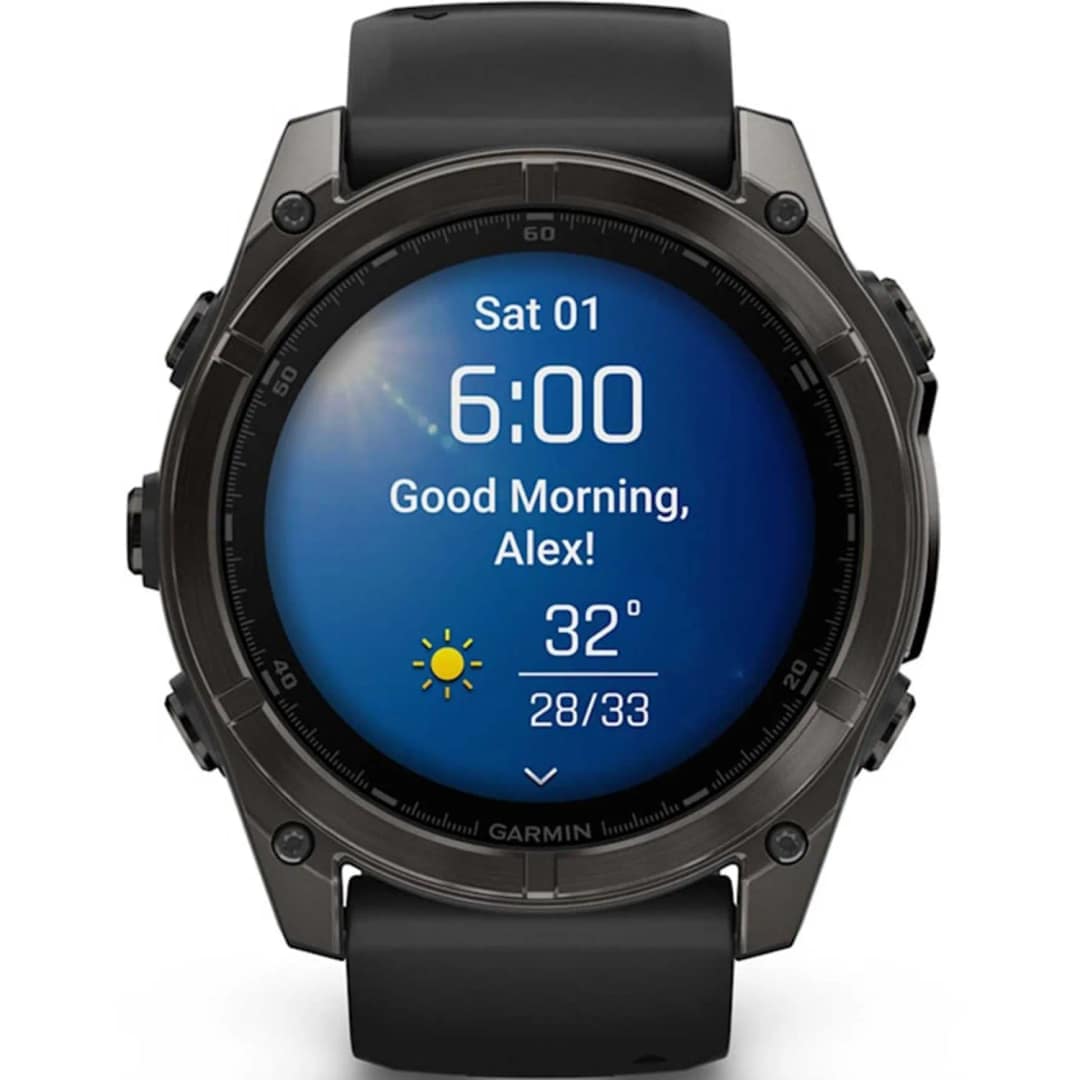 Смарт-часы Garmin Fenix 8 51mm Amoled Sapphire Carbon Gray DLC Titanium with Black Pebble Gray Silicone Band — фото 2