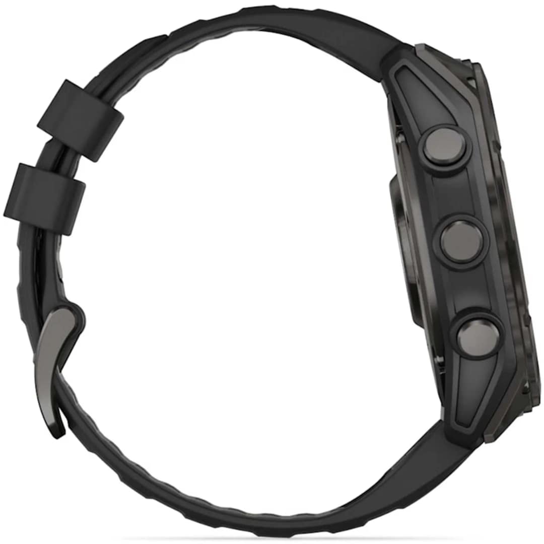 Смарт-часы Garmin Fenix 8 51mm Amoled Sapphire Carbon Gray DLC Titanium with Black Pebble Gray Silicone Band — фото 4