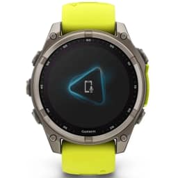 Смарт-часы Garmin Fenix 8 51mm Solar Sapphire Carbon Gray DLC Titanium with Silicone Band, Yellow/Graphite — фото 5