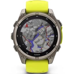 Смарт-часы Garmin Fenix 8 51mm Solar Sapphire Carbon Gray DLC Titanium with Silicone Band, Yellow/Graphite — фото 6