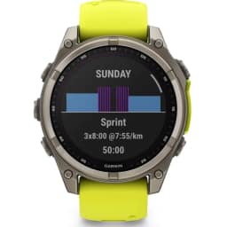 Смарт-часы Garmin Fenix 8 51mm Solar Sapphire Carbon Gray DLC Titanium with Silicone Band, Yellow/Graphite — фото 8