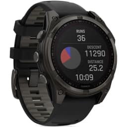 Смарт-часы Garmin Fenix 8 51mm Solar Sapphire Carbon Gray DLC Titanium with Silicone Band, Black/Pebble Gray — фото 4