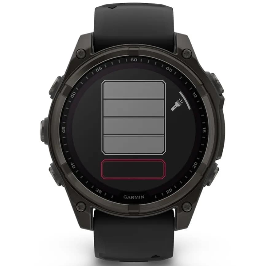 Смарт-часы Garmin Fenix 8 51mm Solar Sapphire Carbon Gray DLC Titanium with Silicone Band, Black/Pebble Gray — фото 5