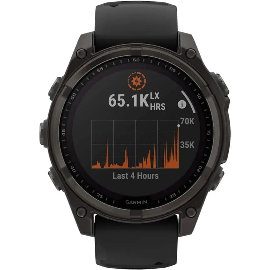 Смарт-часы Garmin Fenix 8 51mm Solar Sapphire Carbon Gray DLC Titanium with Silicone Band, Black/Pebble Gray — фото 6