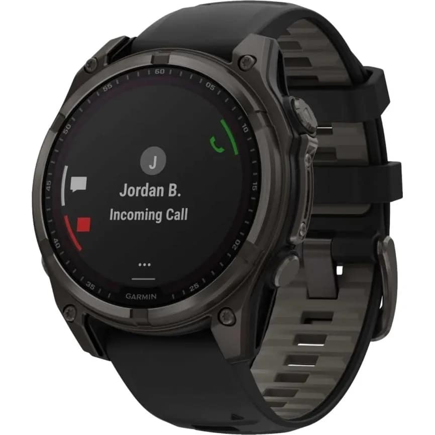 Смарт-часы Garmin Fenix 8 51mm Solar Sapphire Carbon Gray DLC Titanium with Silicone Band, Black/Pebble Gray — фото 8
