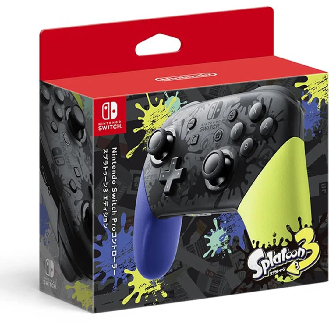 Джойстик беспроводной Nintendo Switch Pro Controller Limited Edition, Splatoon 3 — фото 4