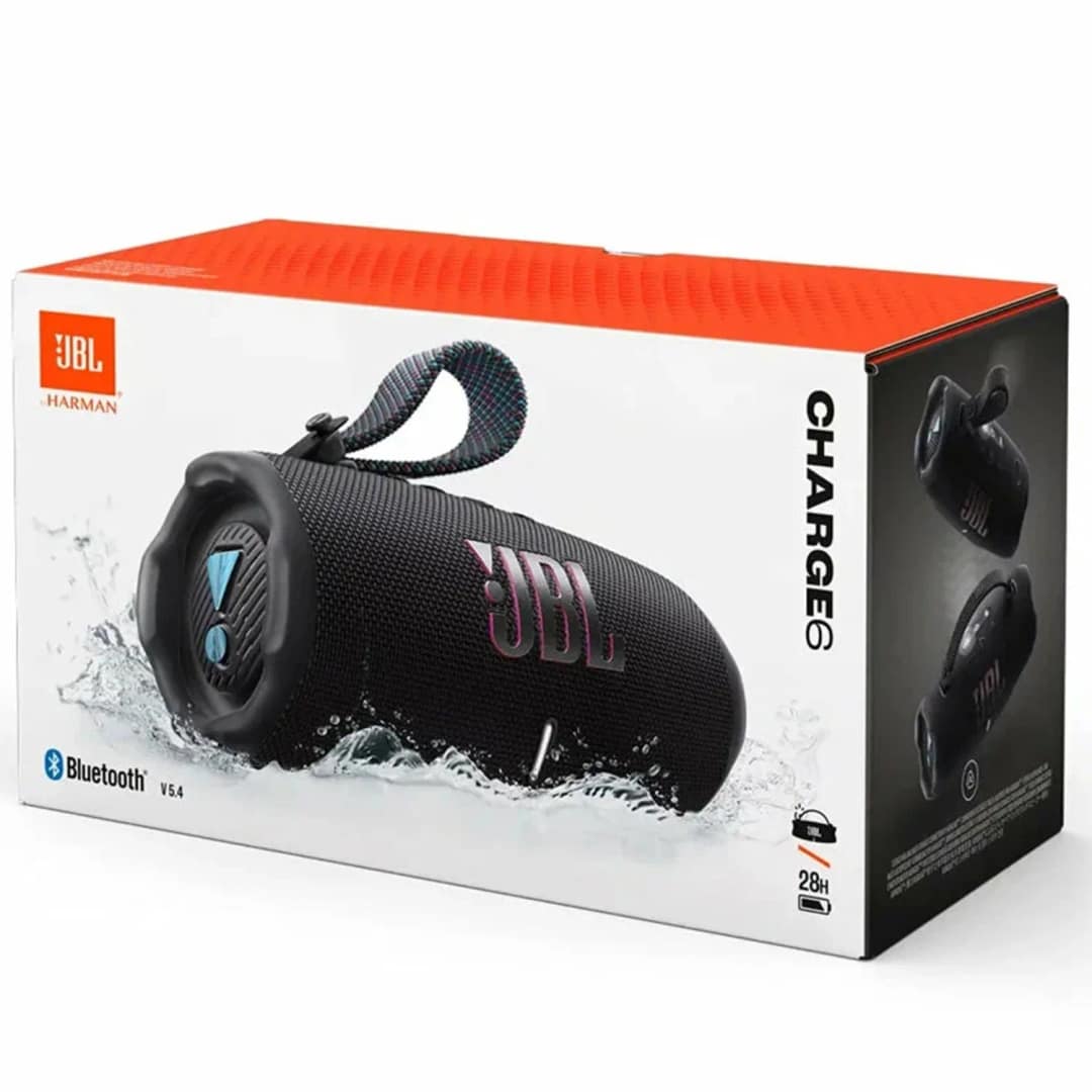 Портативная колонка JBL Charge 6, Black/Orange — фото 2