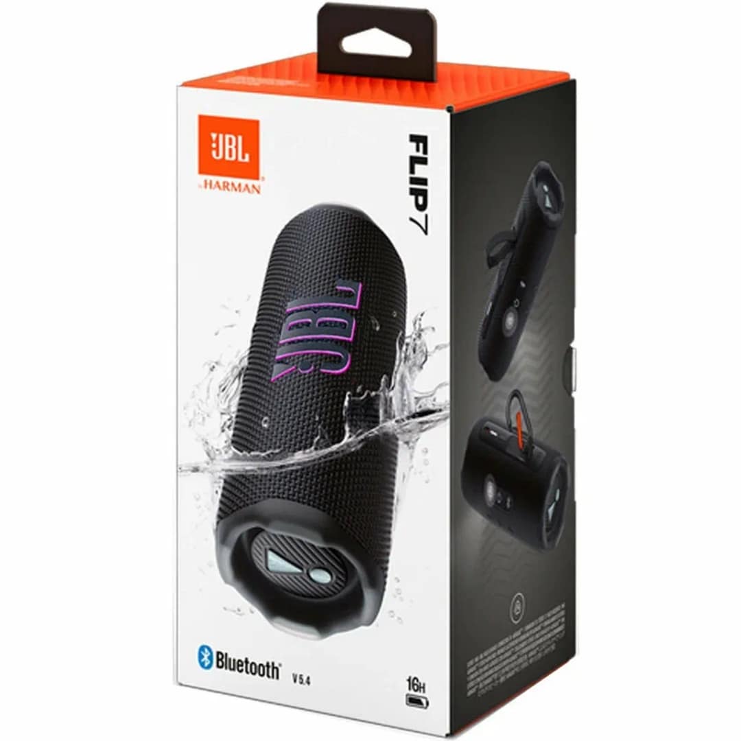 Портативная колонка JBL Flip 7, Black/Orange — фото 3