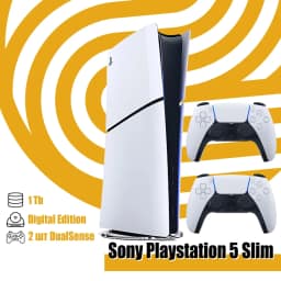 Игровая приставка Sony PlayStation 5 Slim Digital edition DualSense White — фото 1