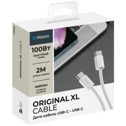Кабель Deppa Original XL USB-С USB-С 100Вт 2m 72556 — фото 2