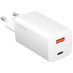 Сетевое зарядное устройство Deppa 65W USB-A USB-C 11434 White — фото 1