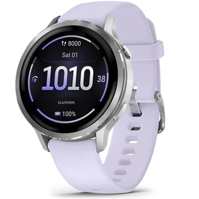 Смарт-часы Garmin Venu 4 41mm Silver Bezel With Silicone Band, Periwinkle