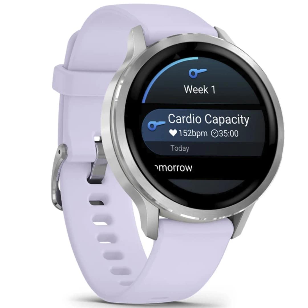 Смарт-часы Garmin Venu 4 41mm Silver Bezel With Silicone Band, Periwinkle — фото 3