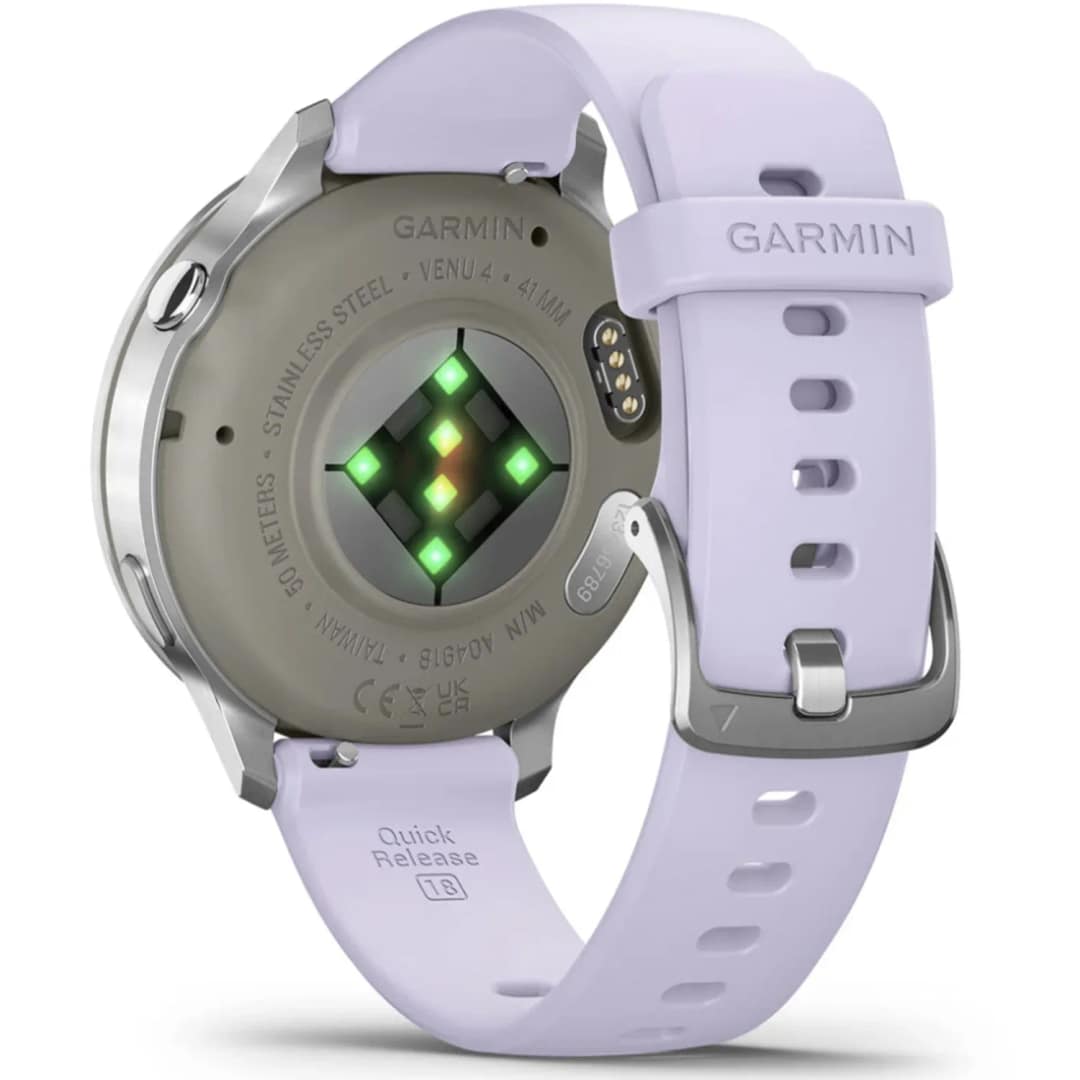 Смарт-часы Garmin Venu 4 41mm Silver Bezel With Silicone Band, Periwinkle — фото 4