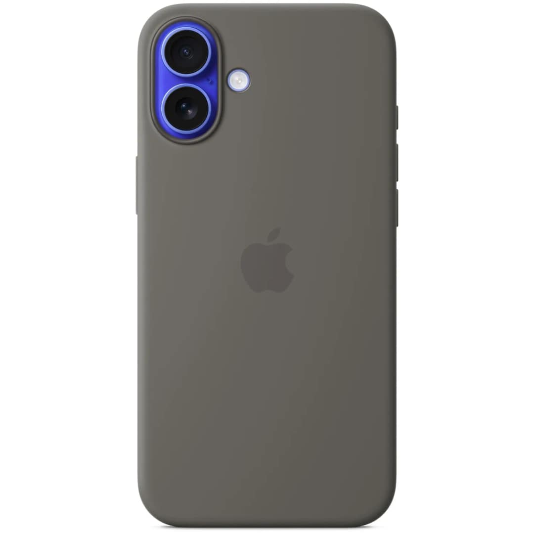 Чехол Apple Silicone Case with MagSafe для iPhone 16, Stone Grey — фото 3