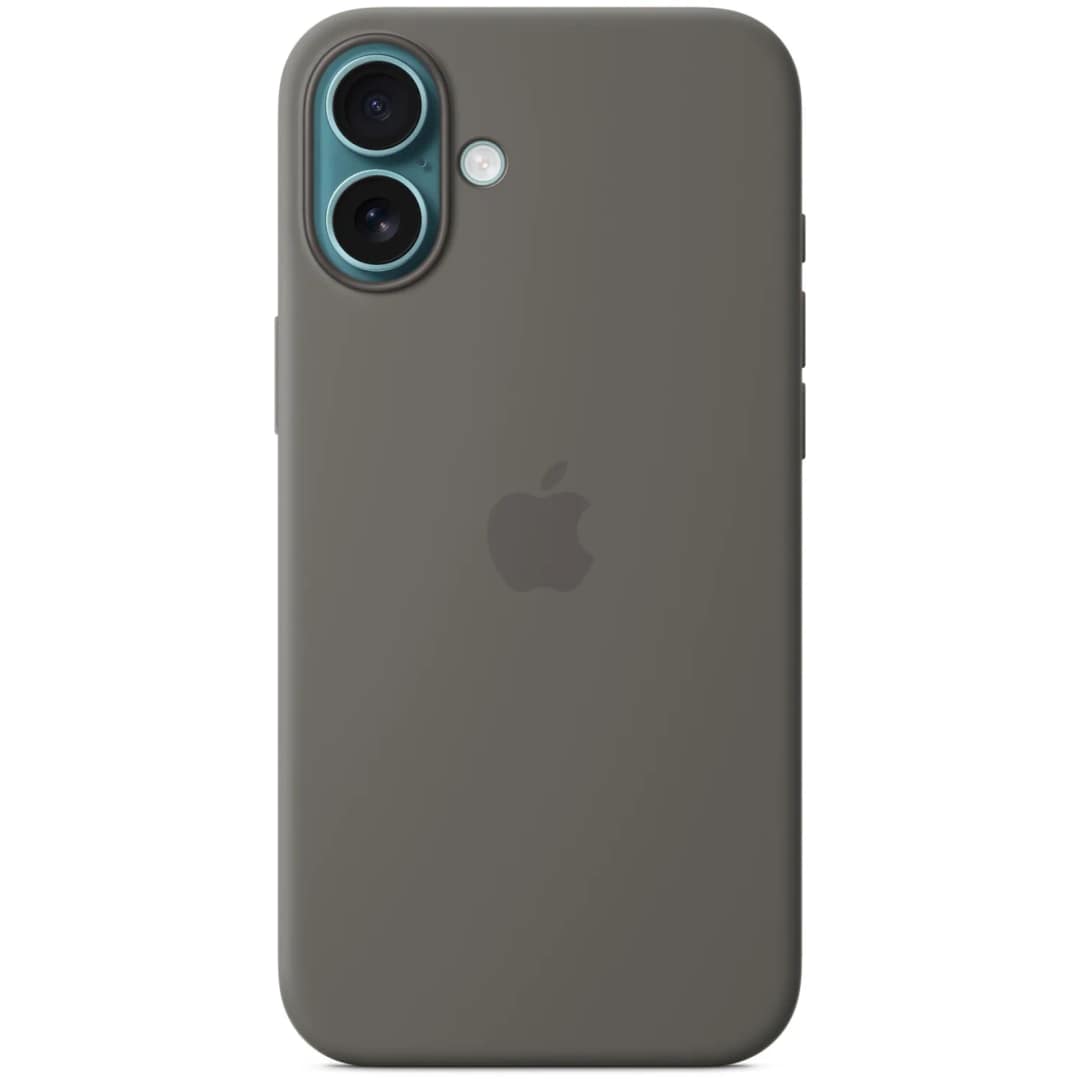 Чехол Apple Silicone Case with MagSafe для iPhone 16, Stone Grey — фото 4