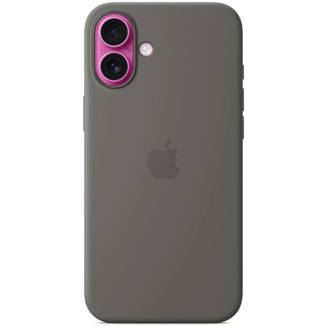 Чехол Apple Silicone Case with MagSafe для iPhone 16, Stone Grey — фото 5