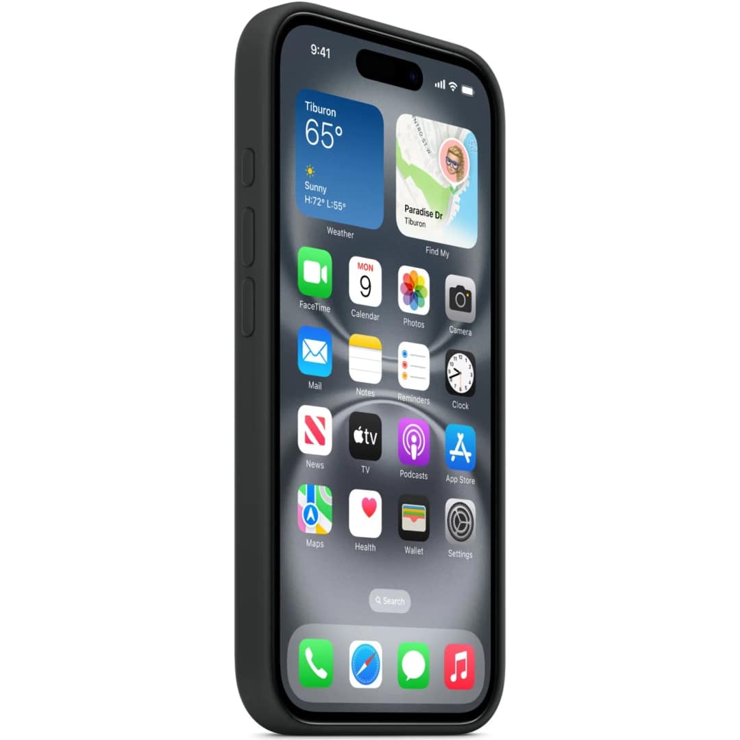 Чехол Apple Silicone Case with MagSafe для iPhone 16, Black — фото 2