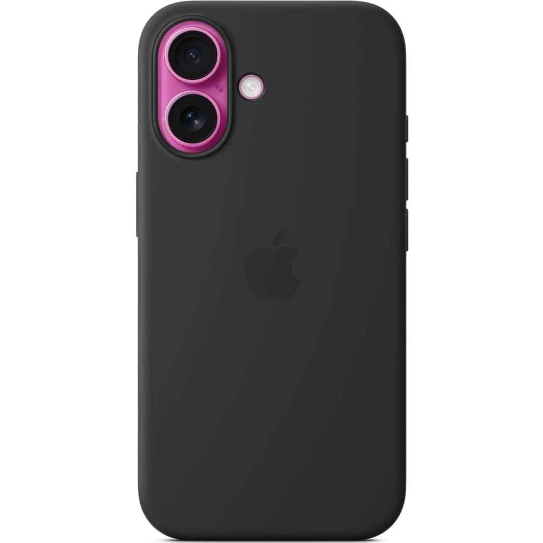 Чехол Apple Silicone Case with MagSafe для iPhone 16, Black — фото 6
