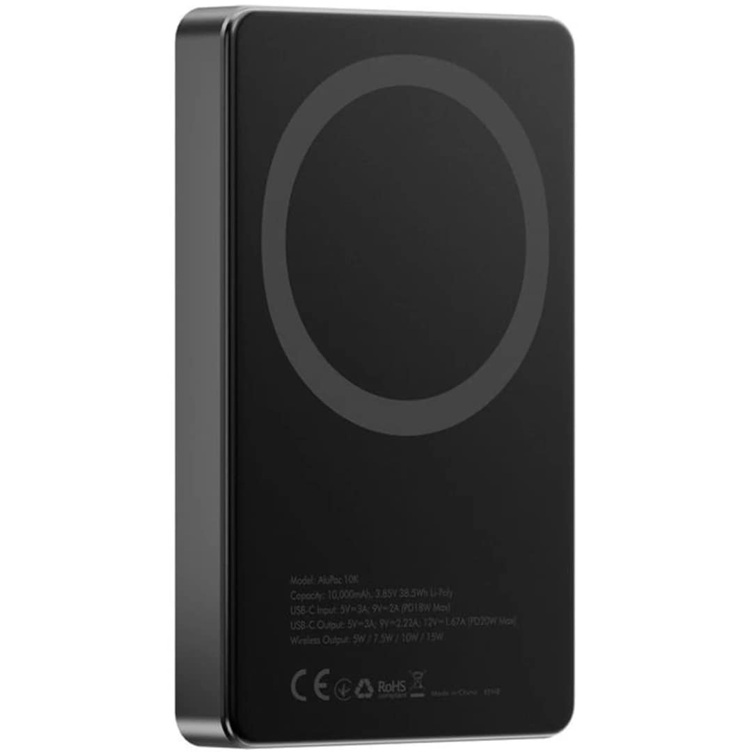 Внешний аккумулятор EnergEA Alupac 10K 10000 mAh Magsafe, Gunmetal Black — фото 2