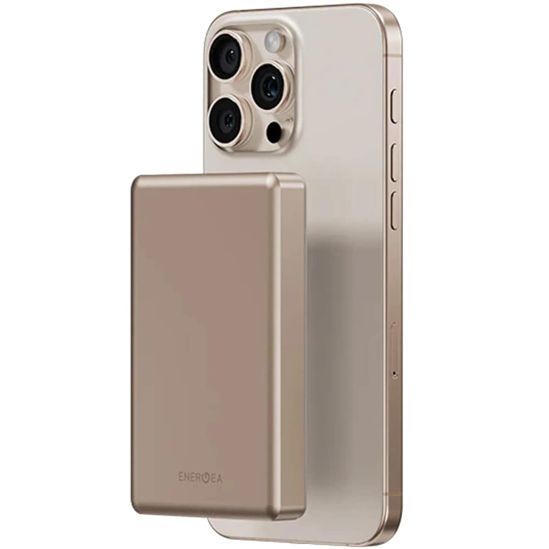Внешний аккумулятор EnergEA Alupac 10K 10000 mAh Magsafe, Gold — фото 6