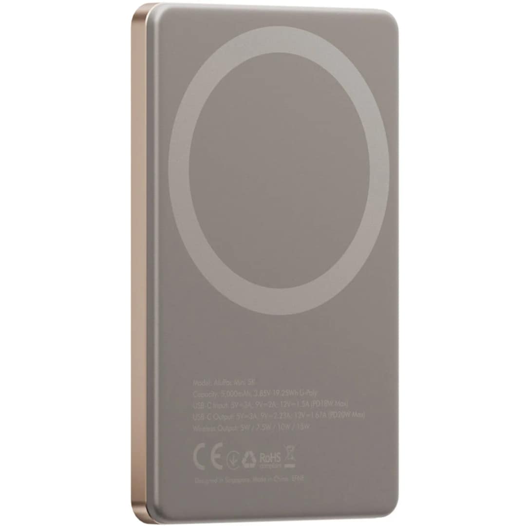 Внешний аккумулятор EnergEA Alupac Mini 5K 5000 mAh Magsafe, Gold — фото 2