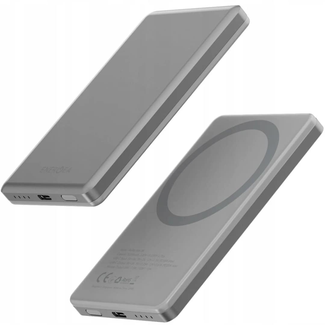 Внешний аккумулятор EnergEA Alupac Mini 5K 5000 mAh Magsafe, Natural Titanium — фото 4