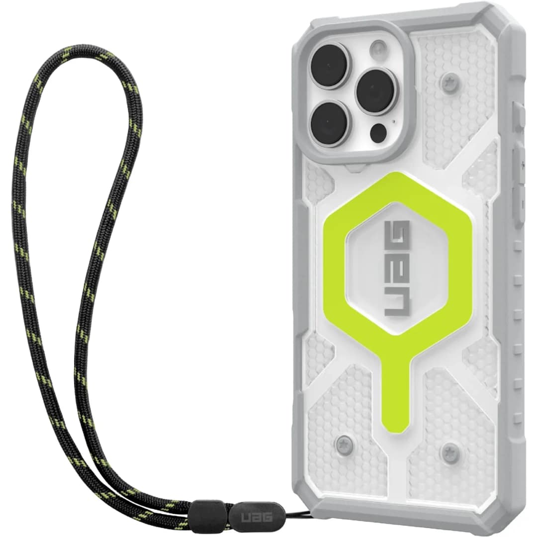 Чехол UAG MagSafe Pathfinder Clear для iPhone 16 Pro Active Neon Lanyard — фото 2